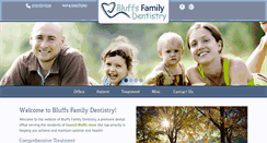 Desktop Screenshot of bluffsfamilydentistry.com